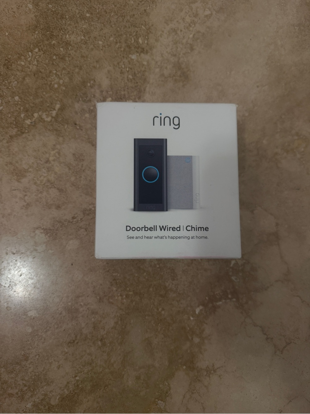 Ring Doorbell Wired with Chime - Black